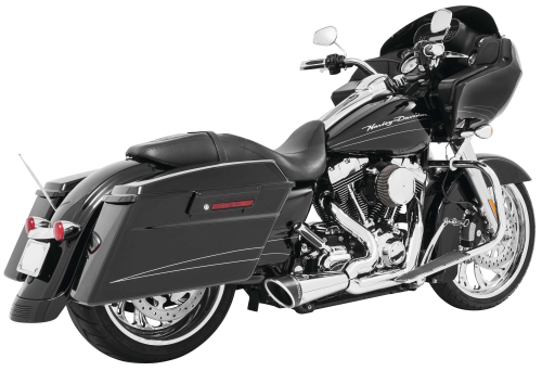 Freedom Performance - Freedom Performance 2-Into-1 Shorty Exhaust System - Chrome with Sculpted Black Tip - HD00641