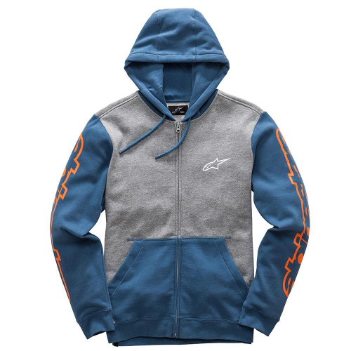 Alpinestars - Alpinestars Machine Fleece Hoodie  - 1017-53005-1173-XL - Gray/Heather Blue - X-Large