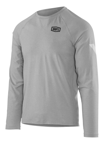 100% - 100% Tech Meter Long Sleeve Shirt - 3500319010 - Silver/Heather - Small