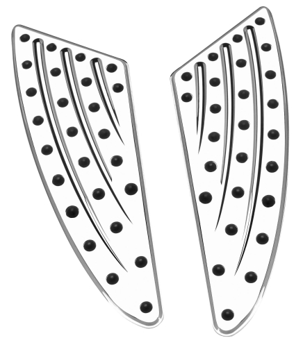 Arlen Ness - Arlen Ness Retro Driver Floorboards - Chrome - V-2902