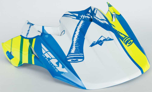Fly Racing - Fly Racing Visor for HMK F2 Cross Helmets - Blue/Hi-Vis - 73-48402