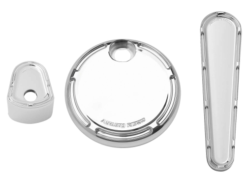 Arlen Ness - Arlen Ness Dash Accessory Pack - Slot Track - Chrome - 91105