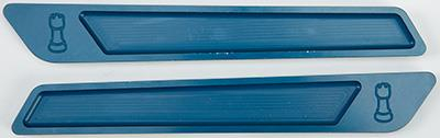 Rooke Customs - Rooke Customs Saddlebag Latch Inserts - Blue - R-BLI14-T8