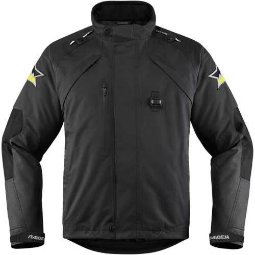Icon - Icon Raiden DKR Monochromatic Waterproof Jacket - XF-2-2820-3769 - Black - 2XL
