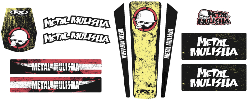 Factory Effex - Factory Effex Metal Mulisha 2017 Uinversal Trim Kit - Yellow - 2050460