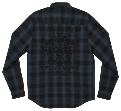 Lethal Threat - Lethal Threat Motorgear LT Racing Work Shirt - MG60116-2XL - Blue Plaid - 2XL
