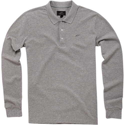 Alpinestars - Alpinestars Cafe Long Sleeve Polo - 1036410001502X - Gray Melange - 2XL