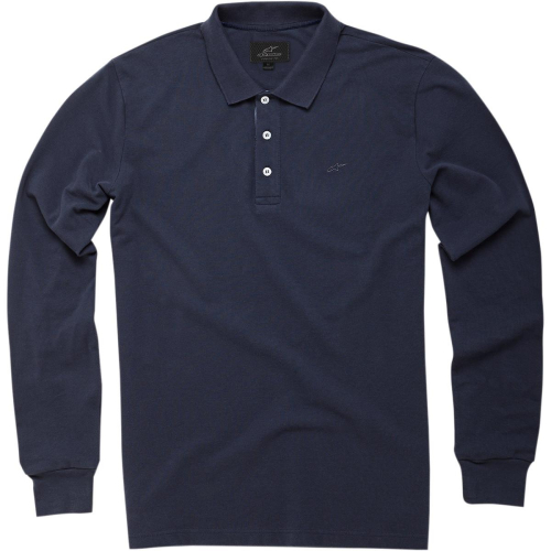 Alpinestars - Alpinestars Cafe Long Sleeve Polo - 10364100070XL - Navy - X-Large