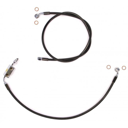 Magnum - Magnum Black Coated XR Stainless Front Brakeline Kit - 23in. Upper Brake Length - SBC132523