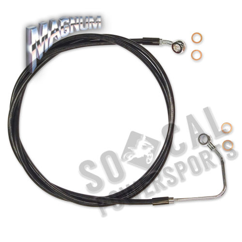 Magnum - Magnum Black Coated XR Stainless Upper Front Brakeline Kit - 74in. Total Length - SBC140474