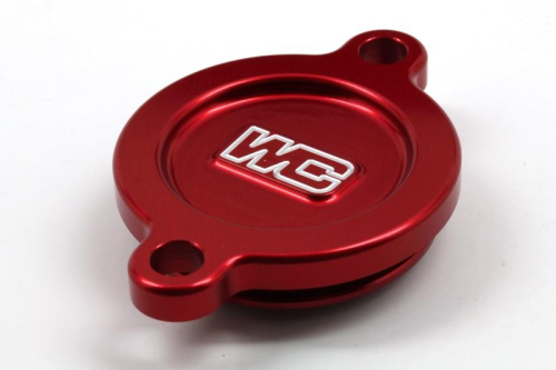Works Connection - Works Connection Oil Filter Cover - Red - 27-035