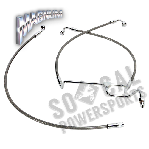 Magnum - Magnum Clear Coated XR Stainless Front Brakeline Kit - 31in. Upper Brake Length - SSC131331