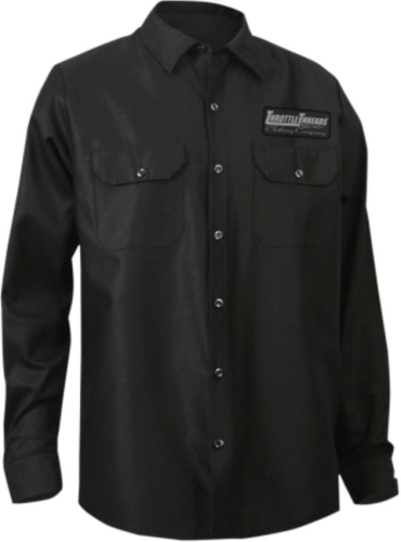 Throttle Threads - Throttle Threads Long-Sleeve Shop Shirt - TT629S34BKSR - Black - Small