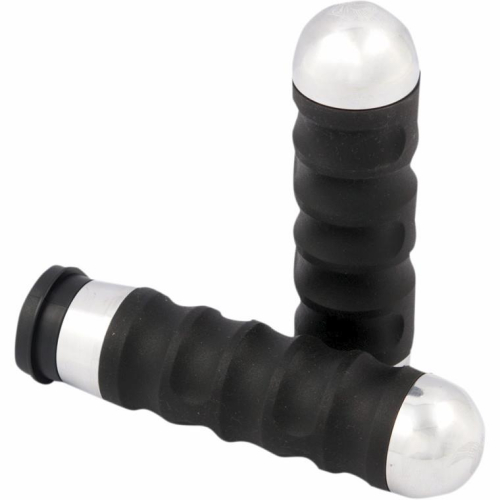 Kens Factory - Kens Factory Neo-Fusion Rubber Grips - Polished End Caps - 1100