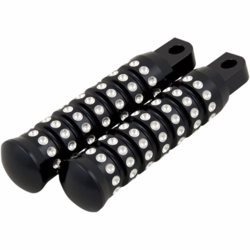 Kens Factory - Kens Factory Ribbed Male Mount Driver Footpegs - Black Machine - 5014