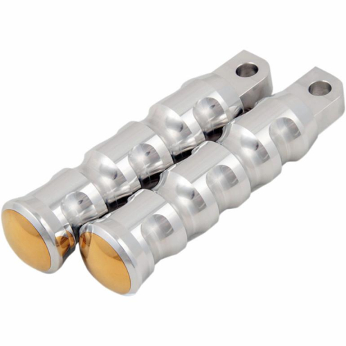 Kens Factory - Kens Factory Neo-Fusion Classic Male Mount Drive Footpegs - Polished/Brass - 5020