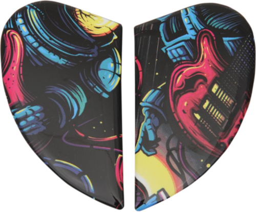 Icon - Icon Side Plate Kit for Airmada Space-Bass-Face Helmet - Purple/Red - 0133-0929
