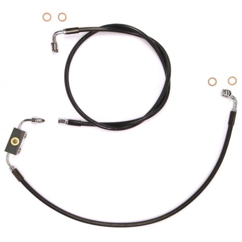 Magnum - Magnum Black Coated XR Stainless Front Brakeline Kit - 24in. Upper Brake Length - SBC131824