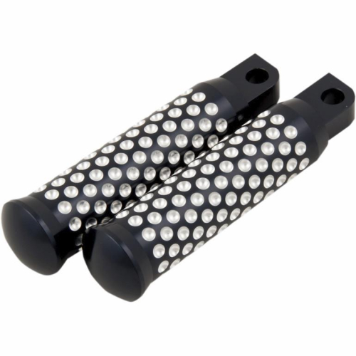 Kens Factory - Kens Factory Dimpled Male Mount Driver Footpegs - Black Machine - 5010