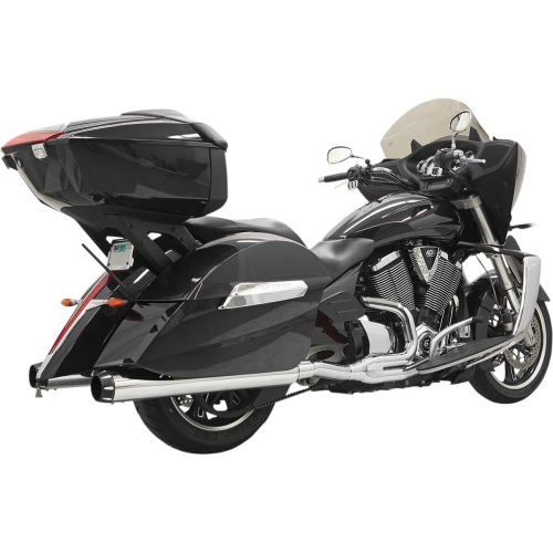 Bassani Manufacturing - Bassani Manufacturing Road Rage 2-Into-1 Exhaust System with B1-Style Quick Change End Cap - Chrome - 6C28R