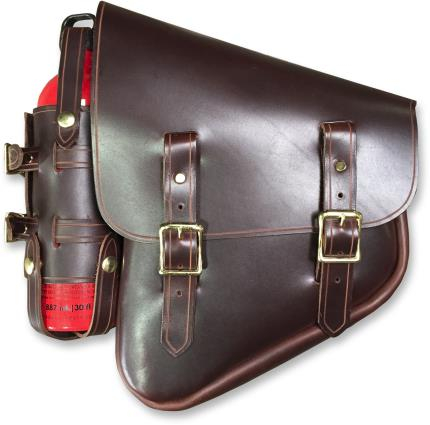 Nash Motorcycle Company - Nash Motorcycle Company Nashty Fuel Bag - Brown w/ Brass Hardware - FBLBRBR