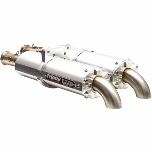 Trinity Racing - Trinity Racing Stage 4 Dual Slip-Ons - Brushed Muffler - TR4100S