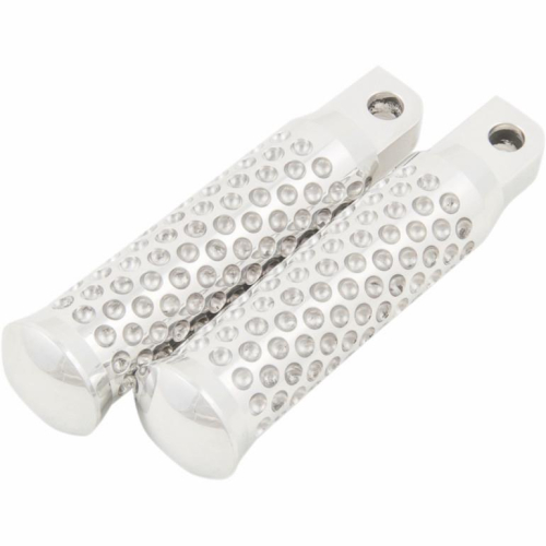 Kens Factory - Kens Factory Dimpled Male Mount Passenger Footpegs - Polished - 5002