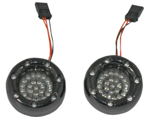 Custom Dynamics - Custom Dynamics Bullet Ringz LED Rear Turn Signal - Red/Red - Smoke Lens - Black - BTRB-RR-JAE-S