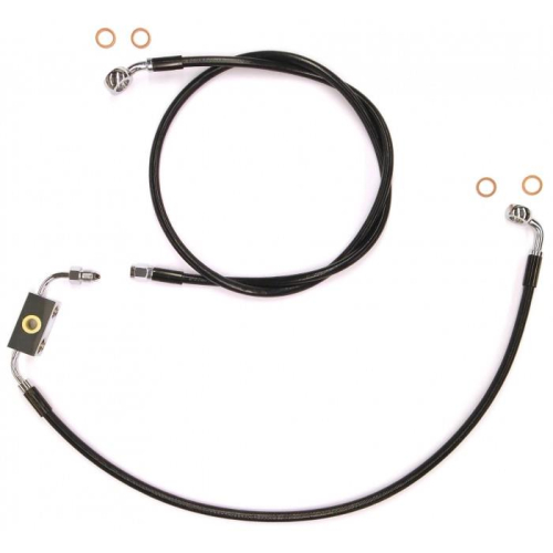 Magnum - Magnum Black Coated XR Stainless Front Brakeline Kit - 24in. Upper Brake Length - SBC131624