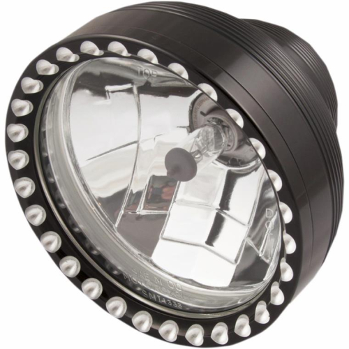 Kens Factory - Kens Factory 5-3/4in. Neo-Fushion Headlight Assembly - Machine Black w/ Machine Black Ring - 11200