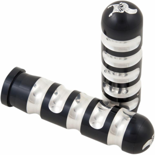 Kens Factory - Kens Factory Neo-Fusion Classic Grips - Machine Black with Machine Black End Caps - 1012