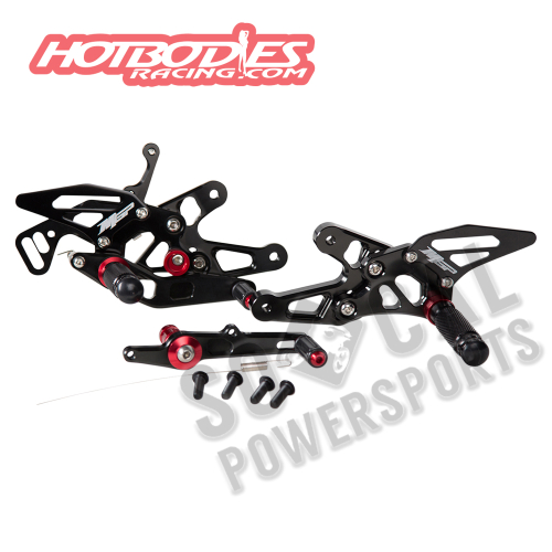 Hotbodies Racing - Hotbodies Racing Fully Adjustable Rearset - Black - 21501-2500