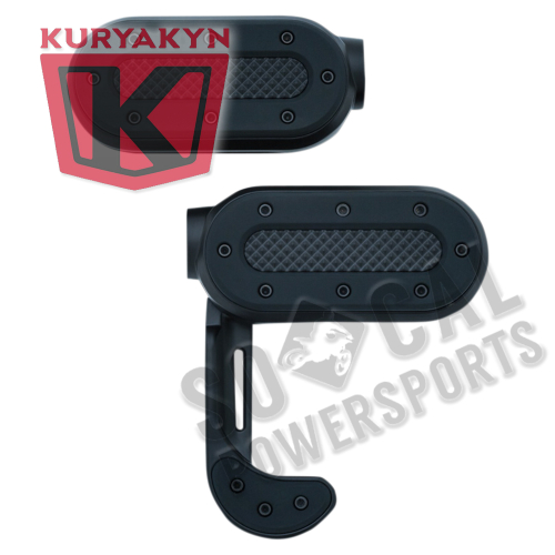 Kuryakyn - Kuryakyn Heavy Industries Switchblade Footpegs without Male Mount - Satin Black - 7030
