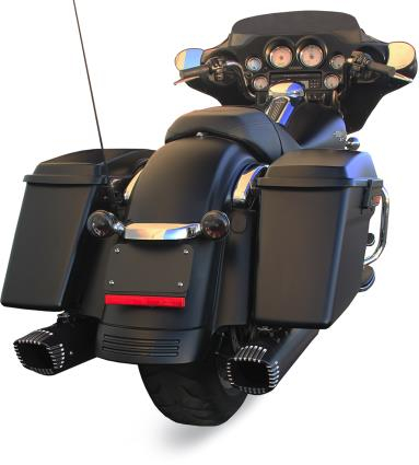 FireBrand - FireBrand Baritone 4in. Slip-On Muffler - Black w/ Contrast End Caps - 101022