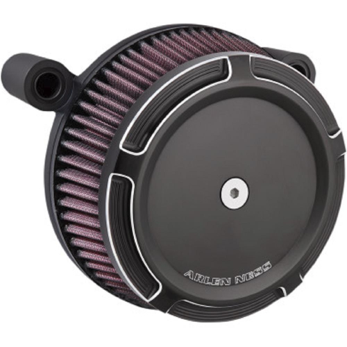 Arlen Ness - Arlen Ness Big Sucker Stage I Air Filter Kit with Cover - Beveled - Black - 50842