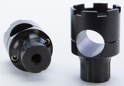 Rooke Customs - Rooke Customs 1-1/8in. Narrow Base Risers - 1.75in. - Black - R-HR2242-B