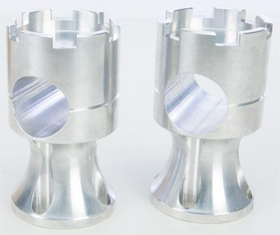 Rooke Customs - Rooke Customs 1-1/8in. Wide Base Risers - 2.25in. - Raw - R-HR2252-A