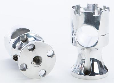 Rooke Customs - Rooke Customs 1-1/8in. Wide Base Risers - 2.25in. - Polished - R-HR2252-P