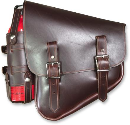 Nash Motorcycle Company - Nash Motorcycle Company Nashty Fuel Bag - Brown w/ Nickel Hardware - FBLBRN