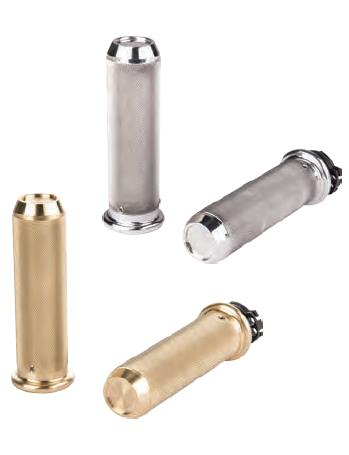Rooke Customs - Rooke Customs Throttle By Wire Knurled Grips - Brass - R-GR101-K5