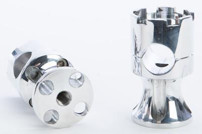 Rooke Customs - Rooke Customs 1in. Wide Base Risers - 2.25in. - Polished - R-HR1252-P