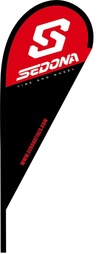 Sedona - Sedona 11ft. Teardrop Flag - Solid Black - 570-9930