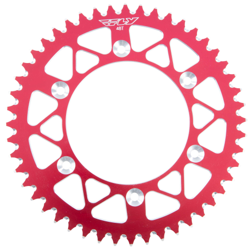 Fly Racing - Fly Racing Aluminum Rear Sprocket - Red - 48T - 225-48 RED