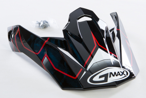 G-Max - G-Max Visor for MX86 Step Helmet - Black/Red - G086038