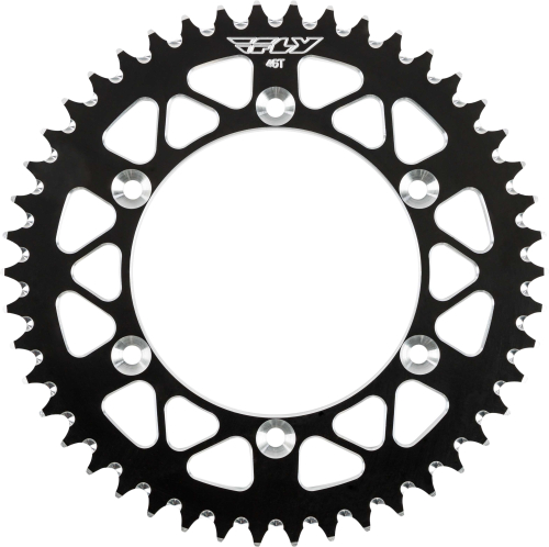 Fly Racing - Fly Racing Aluminum Rear Sprocket - Black - 46T - 511-46 BLK