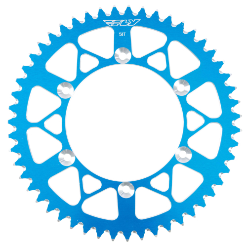 Fly Racing - Fly Racing Aluminum Rear Sprocket - Blue - 51T - 208-51 BLU
