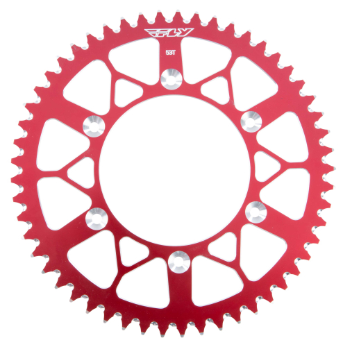 Fly Racing - Fly Racing Aluminum Rear Sprocket - Red - 53T - 225-53 RED