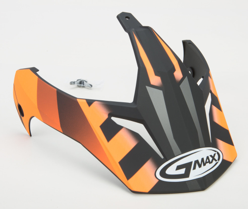 G-Max - G-Max Visor for GM11D 15 Helmet - Flat Black/Hi-Vis Orange - G011054