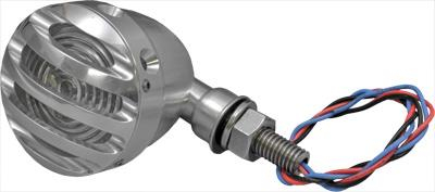 West-Eagle Motorcycle Products - West-Eagle Motorcycle Products ER Mini LED Finned Turn Signals - Polished - 5918-AL