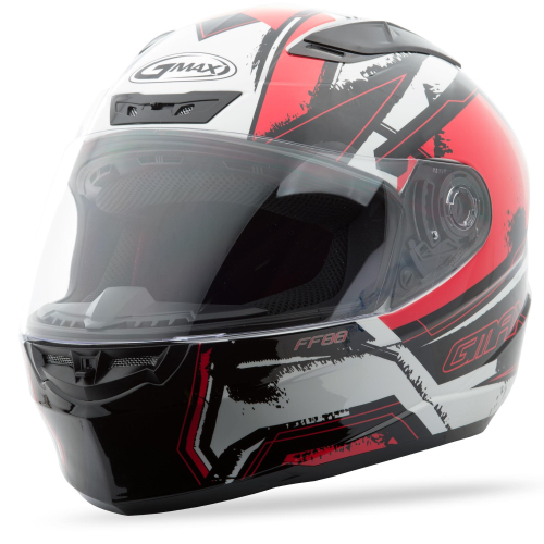 G-Max - G-Max FF88 X-Star Helmet - G1881203 TC-1 - White/Red - X-Small